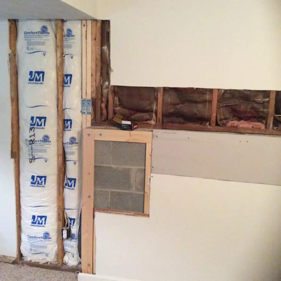 Wall insulation replacement during Structural Drying in Bridgewater
